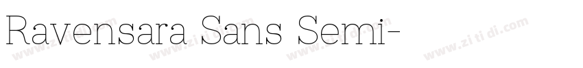 Ravensara Sans Semi字体转换